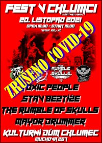 obrázek k akci Fest v Chlumci - Toxic People, Stav beztíže, The Rumble Of Skulls, Mayor Drummer